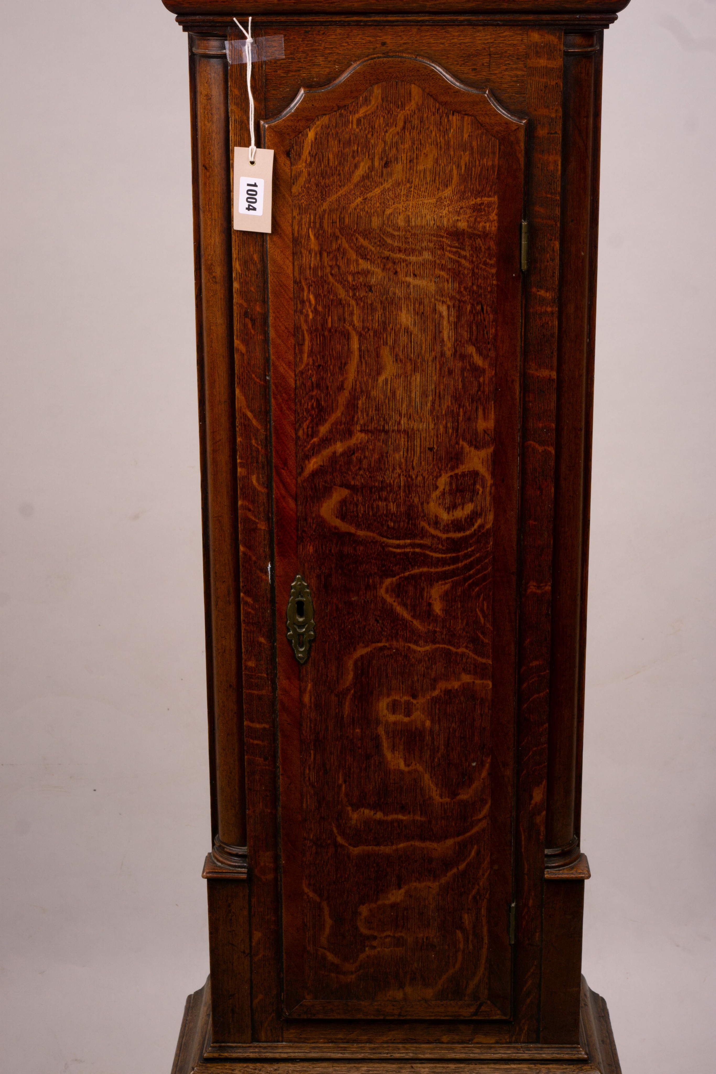 A George III oak 8 day longcase clock, marked Thomas Worswick of Lancaster, height 210cm